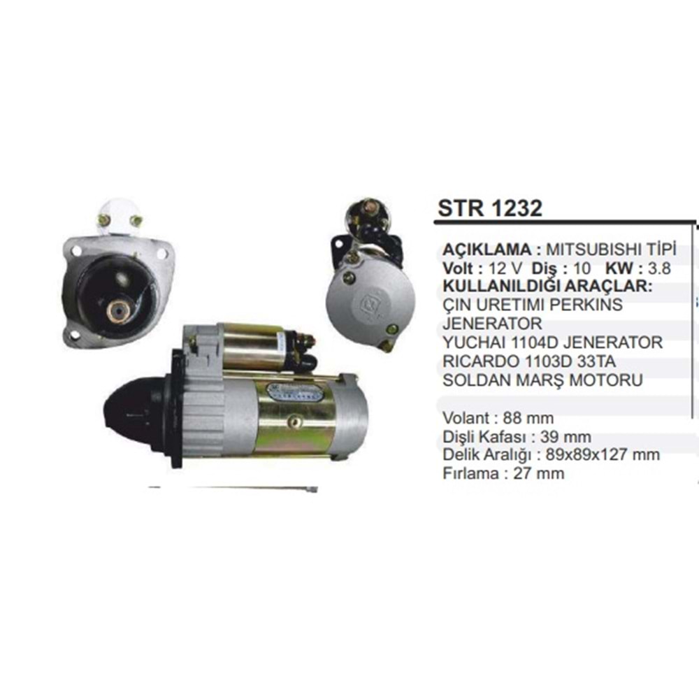 MARŞ MOTORU MITS. 12V.10D.PERKINS CIN JEN