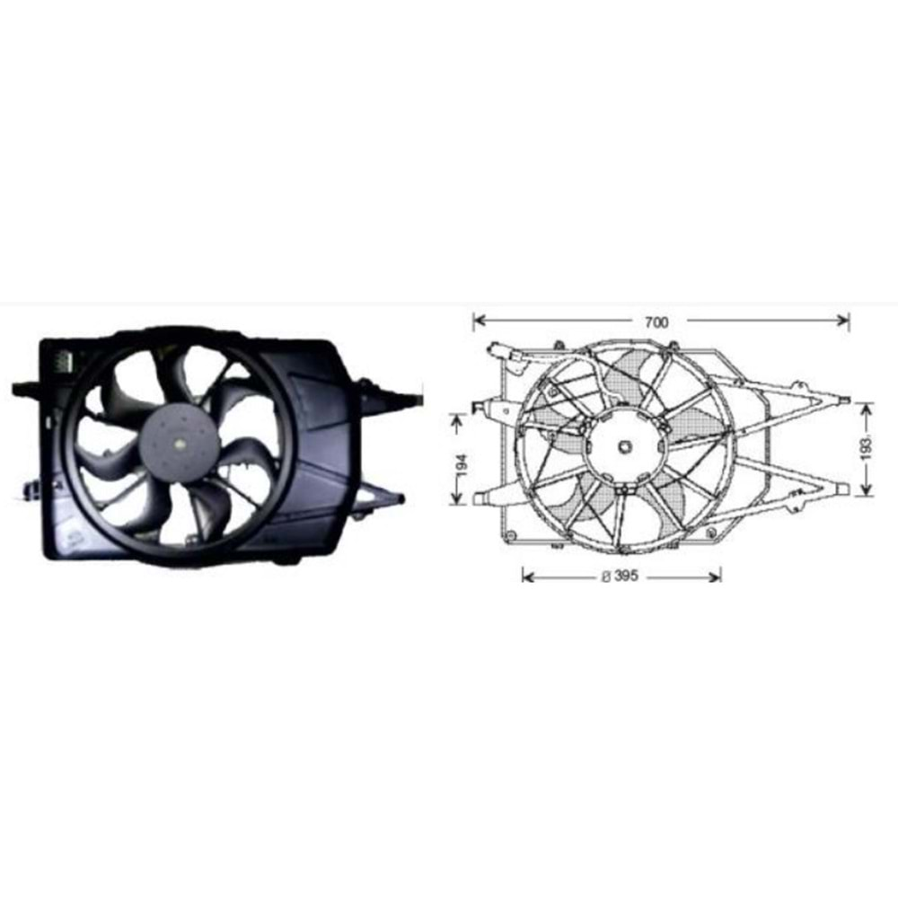 FAN MT.FORD FOCUS 1,4-1,6-1,8/16V 1999-2003