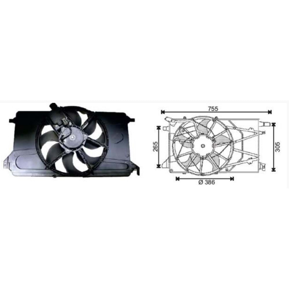 FAN MOTORU FORD FOCUS 1,6I-1,6TI 2003-2007