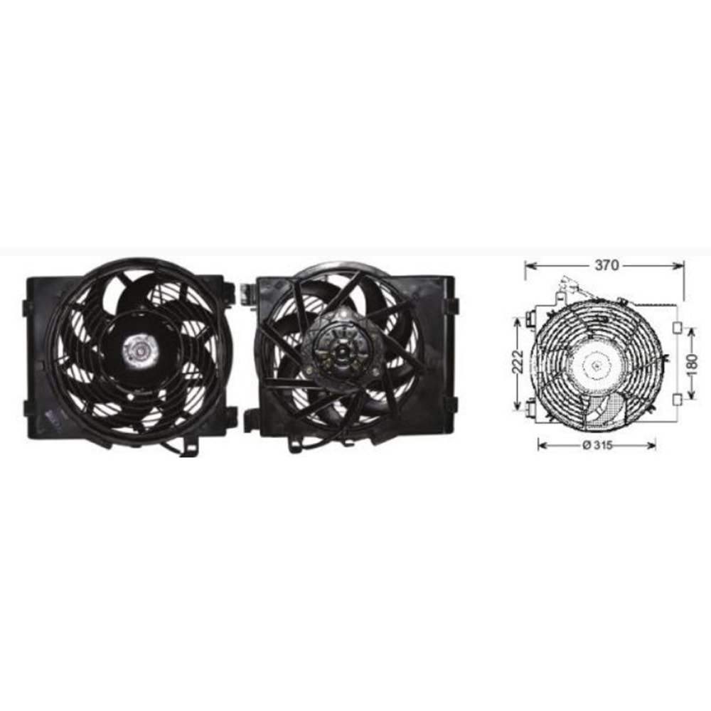 FAN MOTORU 12V.OPEL CORSA KLİMALI