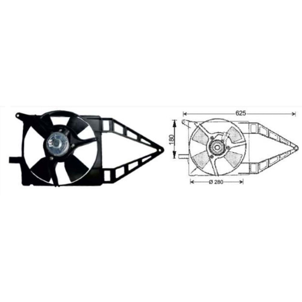 FAN MOTORU CORSA 1.4 2001-> CITALI