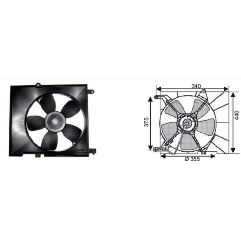 FAN MOTORU CHEVROLET AVEA/KALOS 1,6