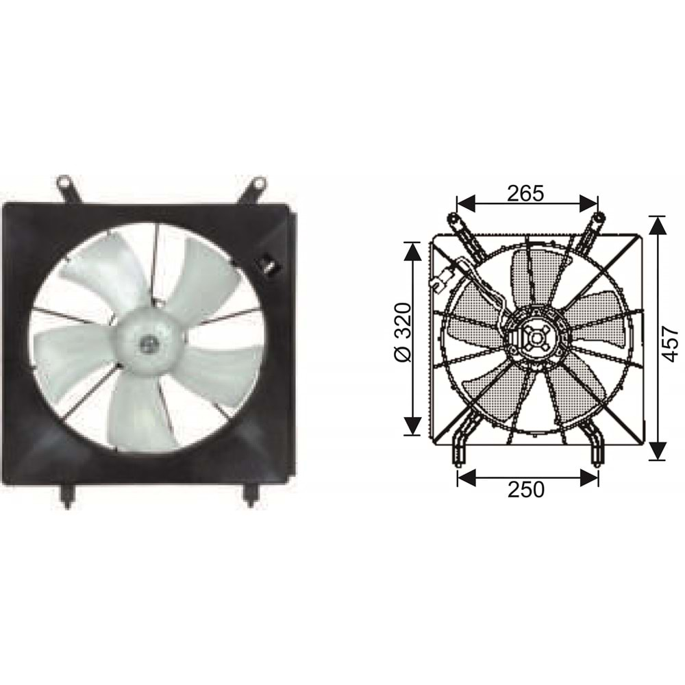 FAN MOTORU HONDA CRV 2.0 150 HP 2002-2006 SAĞ