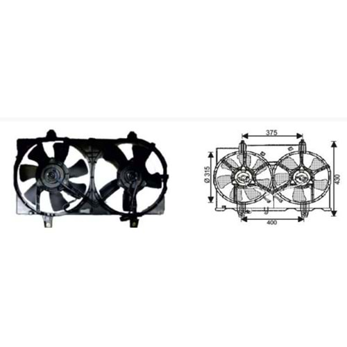 FAN MOTORU NISSAN SENTRA 2000-2002 ÇİFTLİ