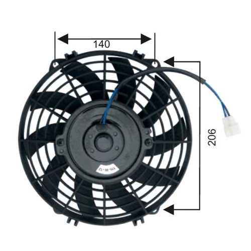 12V.PERVANELI FAN MOTORU 12V 9