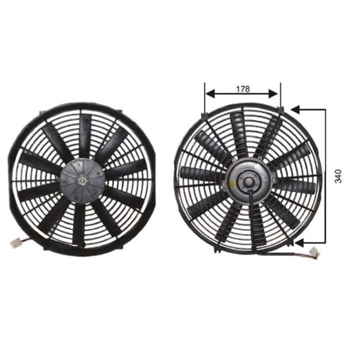 PERVANELİ FAN MOTORU 12V 14