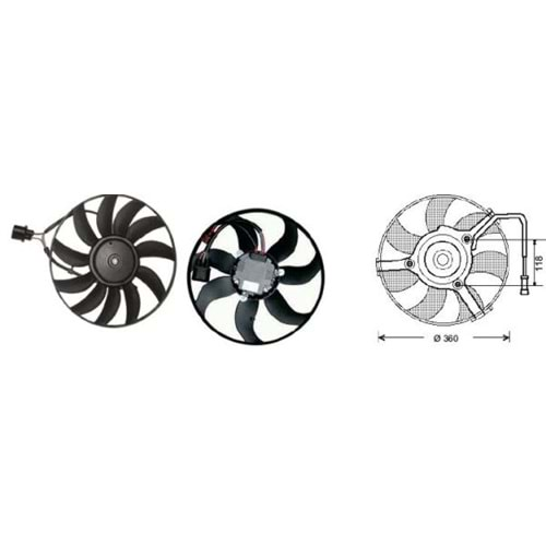 FAN MOTORU VW PASSAT 2005> 2.0 TDI 140HP