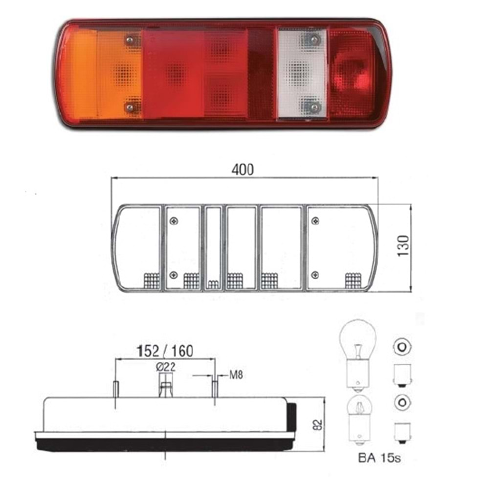 MX1 STOP CAMI R / L BÜYÜK SİNYAL