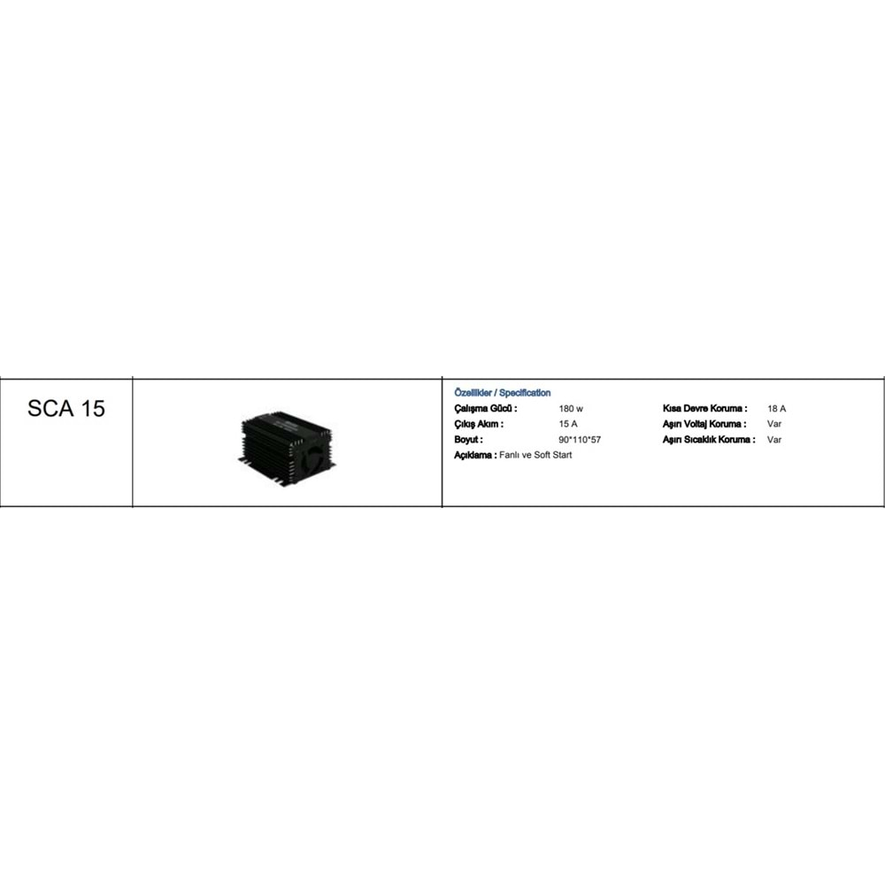 24V 15A SWITCH MODE 3 UÇLU