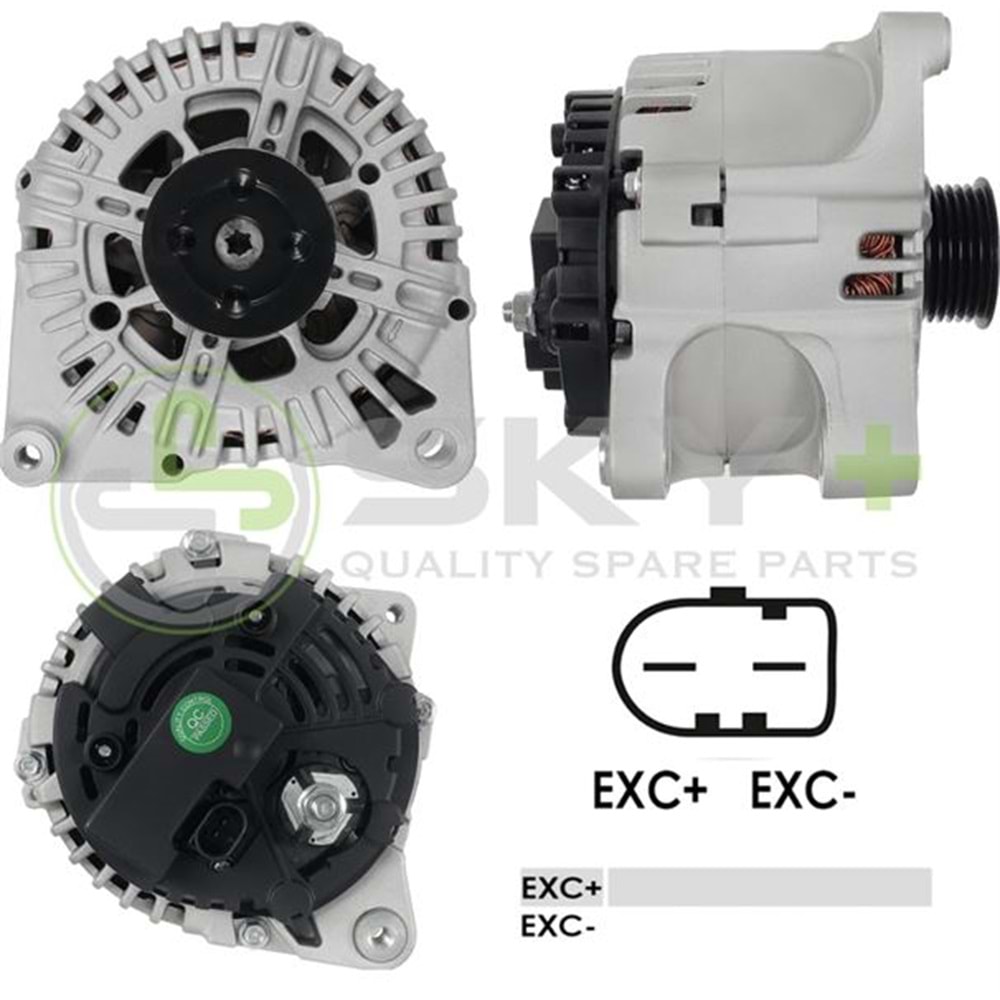 ALTERNATÖR 12V 120A VALEO TİP SMART 1.0 STAR STOP (ST35C016 439901 ST35C013)