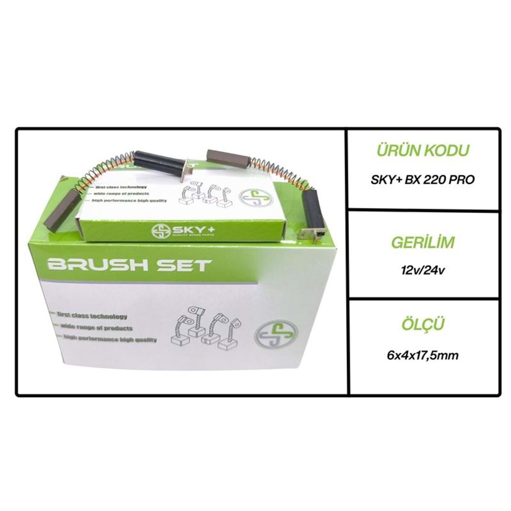 ALTERNATOR KÖMÜRÜ BX220 MEGA 12/24V FIAT PALIO (6 X 4×17.5)