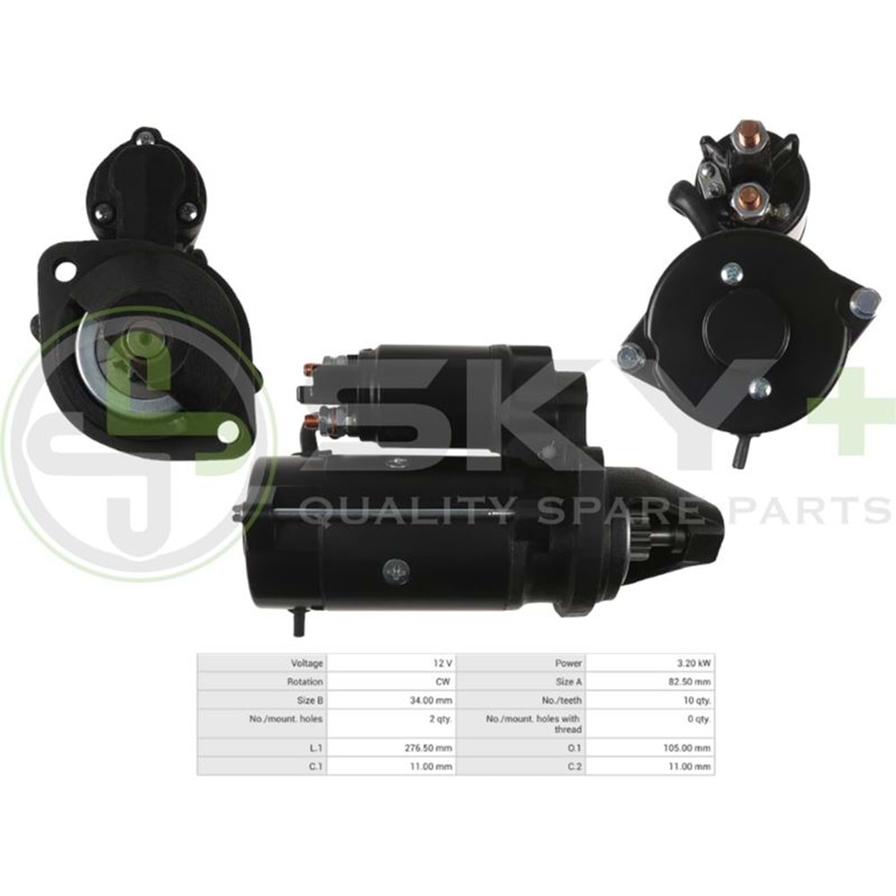 MARŞ MOTORU 12V 10DİŞ ISKRA TİP JOHN DEERE BİCER TRAKTÖR IS1059 STR4556 STR1059