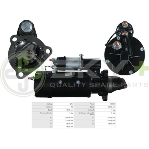 MARŞ MOTORU 24V 11DİŞ 42MT CATERPILLAR 
