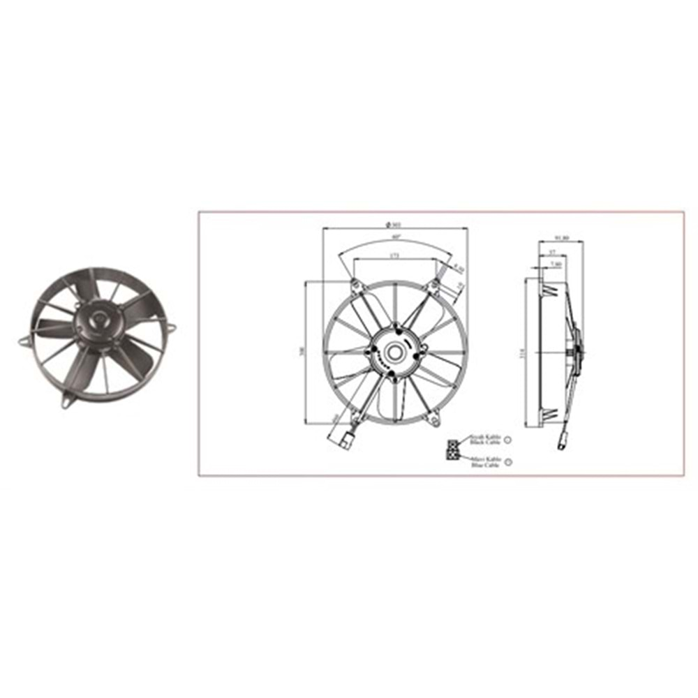 24V - 11 AKSİYEL FAN KOMPLE (REVERSIBLE)