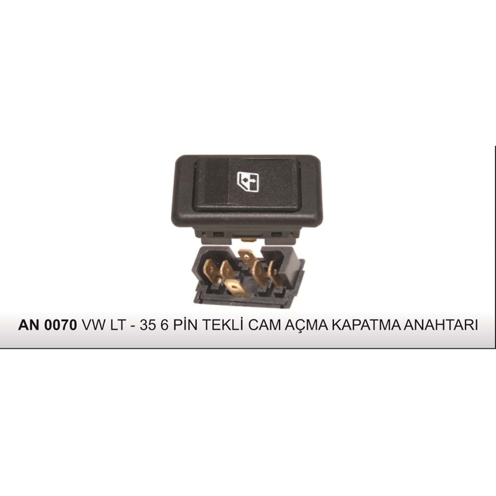 CAM AÇMA-KAPAMA ANAHTARI - VW LT-35 6PİN TEKLİ