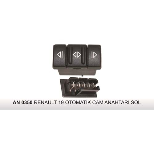 RENAULT 19 OTOMATİK CAM AÇMA-KAPAMA ANAHTARI SOL (