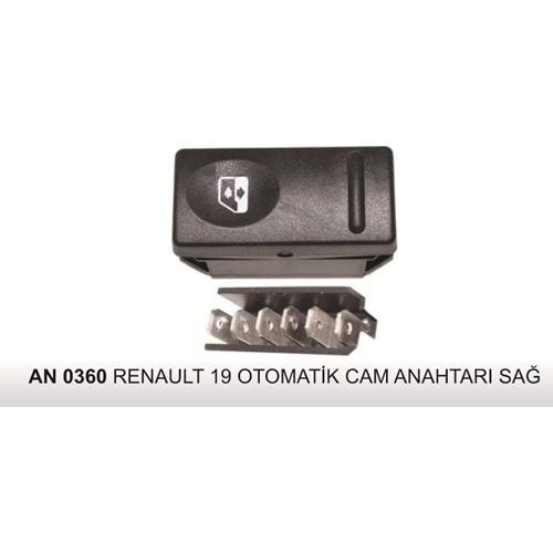 RENAULT 19 OTOMATİK CAM AÇMA-KAPAMA ANAHTARI SAĞ