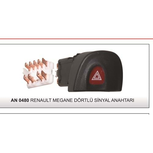 RENAULT MEGANE DÖRTLÜ SİNYAL ANAHTARI