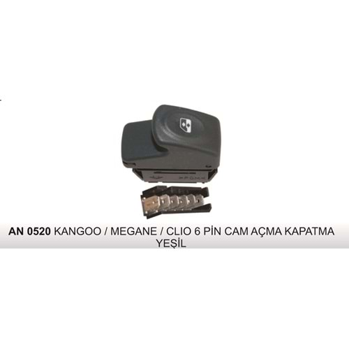 RENAULT KANGOO-MEGANE-CLIO 6 PİN CAM AÇMA-KAPA AN.