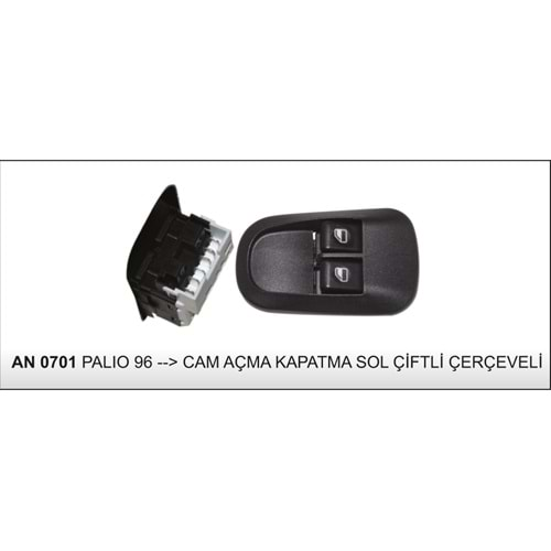 FIAT PALIO 96->CAM AÇMA-KAPAMA ANAHTARI SOL ÇİFTLİ