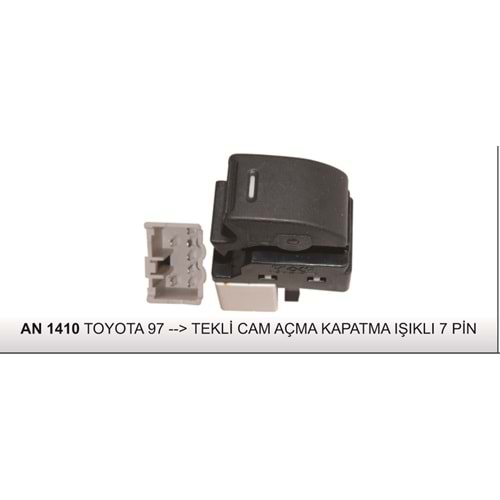 TOYOTA 97--> TEKLİ CAM AÇMA-KAPAMA ANAHTARI IŞIKLI