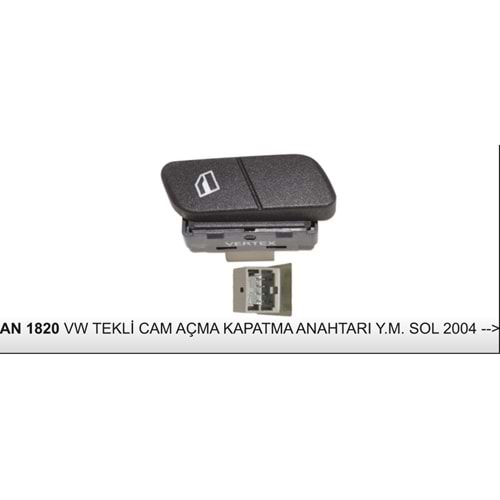 VW.TEKLİ CAM AÇMA-KAPAMA ANAHTARI YM.SOL 2004-->