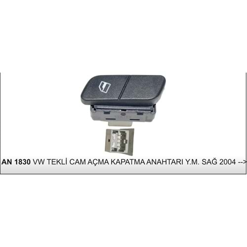 VW.TEKLİ CAM AÇMA-KAPAMA ANAHTARI YM.SAĞ 2004-->