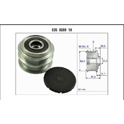 ALT RULMANLI KASNAK CLIO III 1.2 CLIO IV 0.9 Tce 1