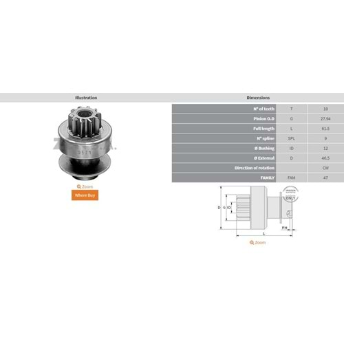 10 DIS RENAULT 18 - 20 - 25 DIZEL