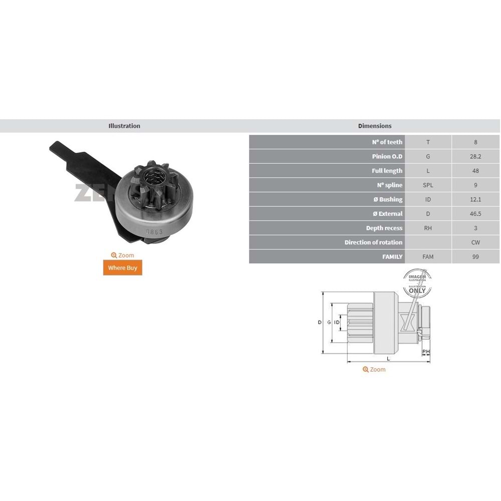 8 DİŞ NISSAN DATSUN ÇATALLI LUCAS 8D
