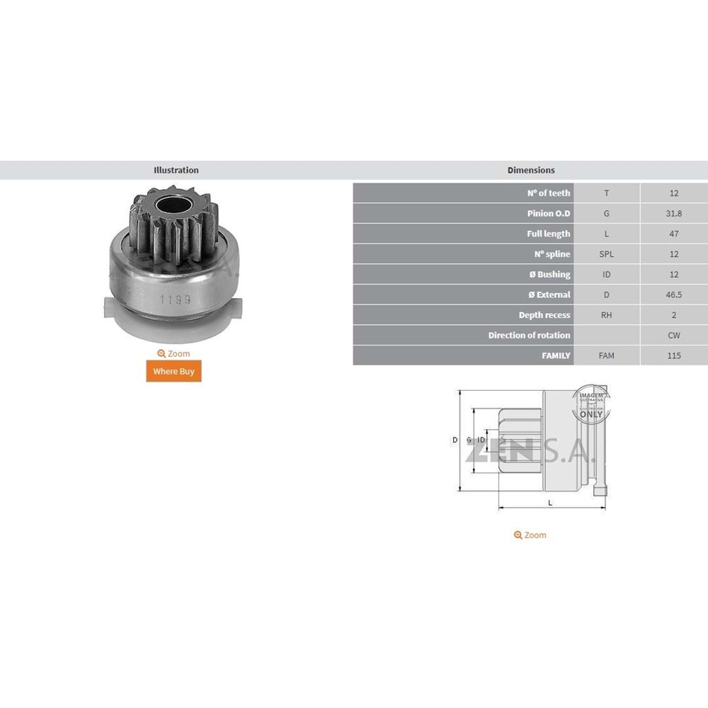 12 DİŞ FORD MERCURY ŞARJ DİNAMO 12T