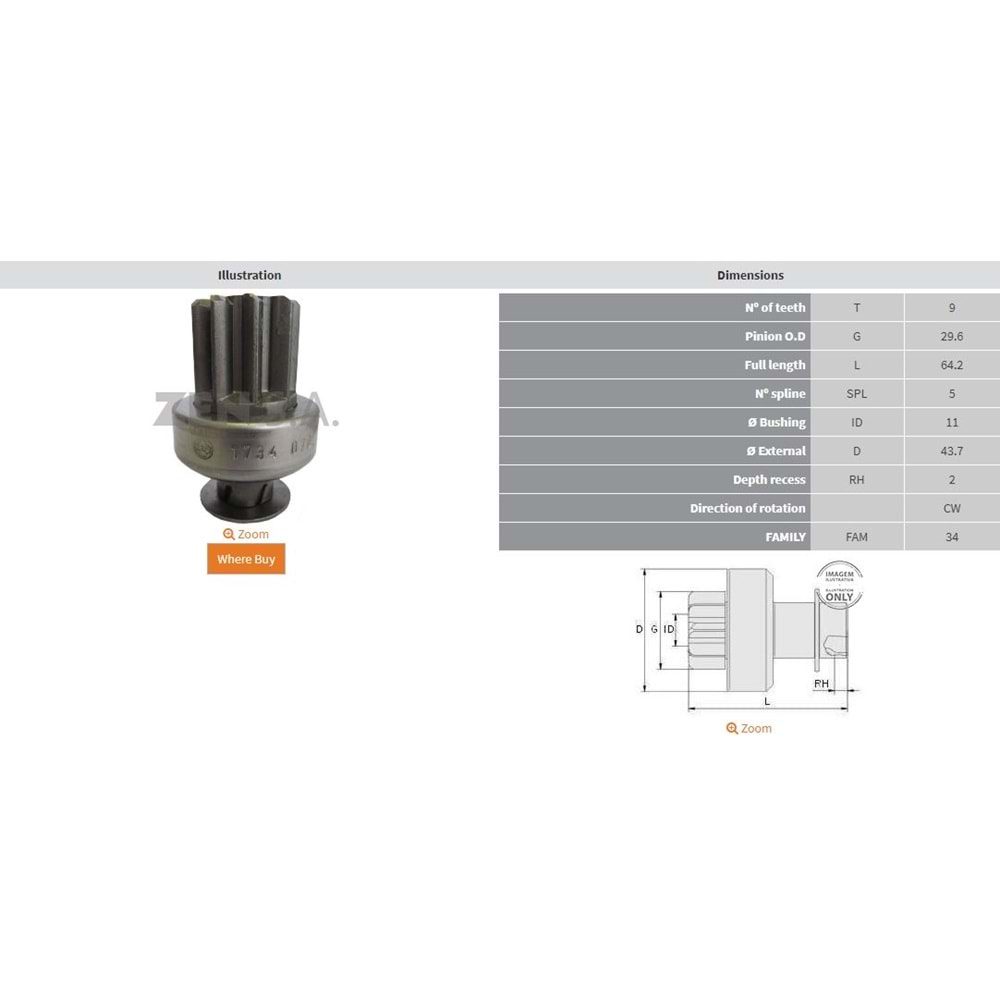 MARŞ DİŞLİSİ 9 DİŞ HONDA CIVIC 1.6-1.8 / HONDA