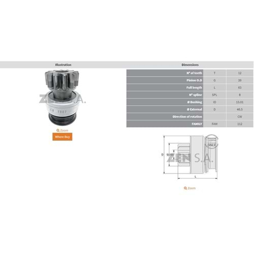 MARŞ DİŞLİSİ 12 DIS FORD TRANSIT V347