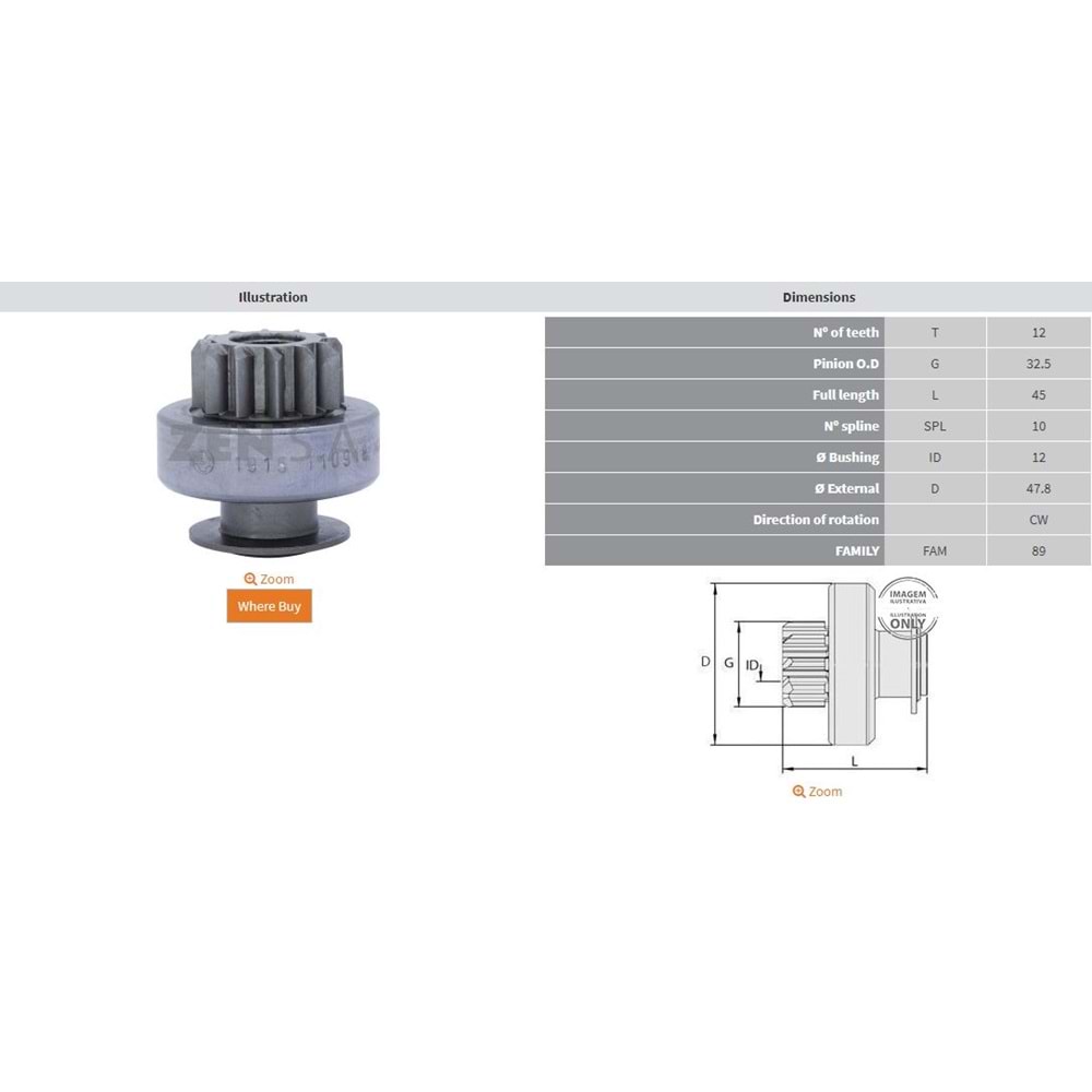 12 DIS (CCW) RENAULT DUSTER - SANDERO 2.0L