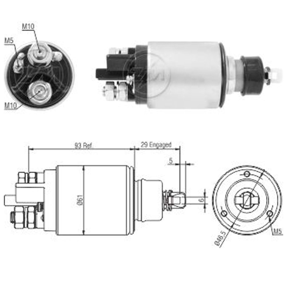 MARŞ OTOM.12V 3,0KW MF-PERKINS (IS1195) MSX 582