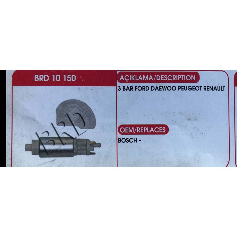 BENZIN POMPASI 3 BAR FORD /DAEWOO / PEUGEOT /RENA