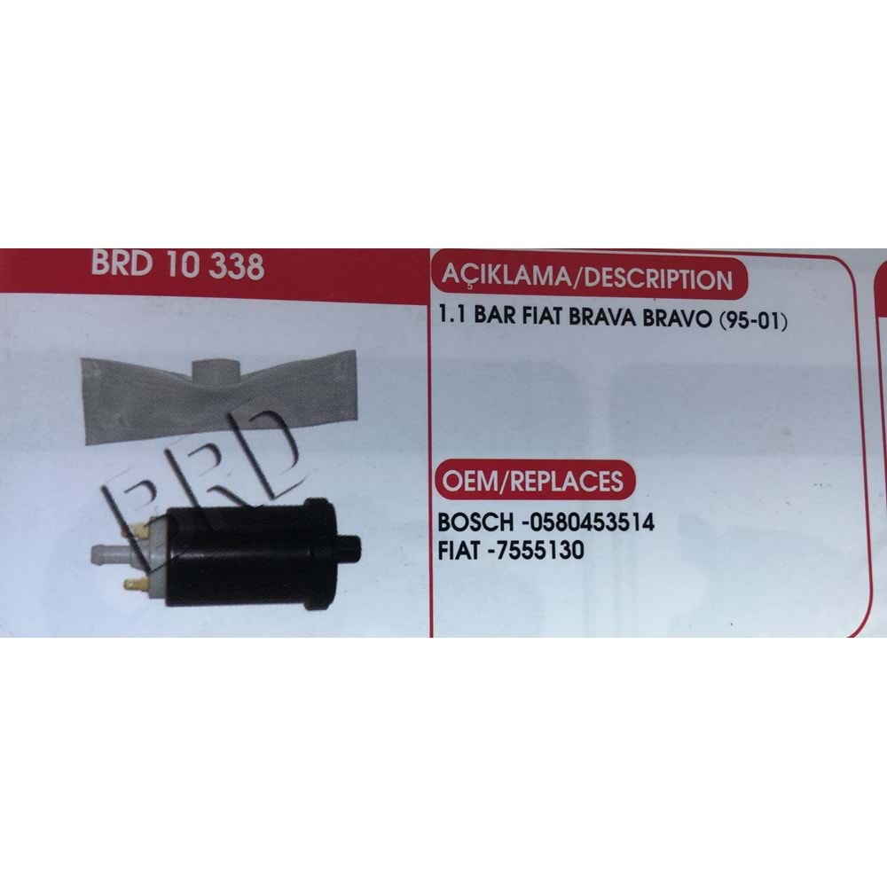 BENZIN POMPASI 1.1 BAR FIAT BRAVA-BRAVO 1995-2001