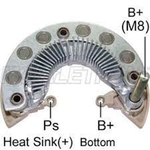 ALTERNATOR DIOT TABLASI 122mm 6x50amp DODGE AVENGE