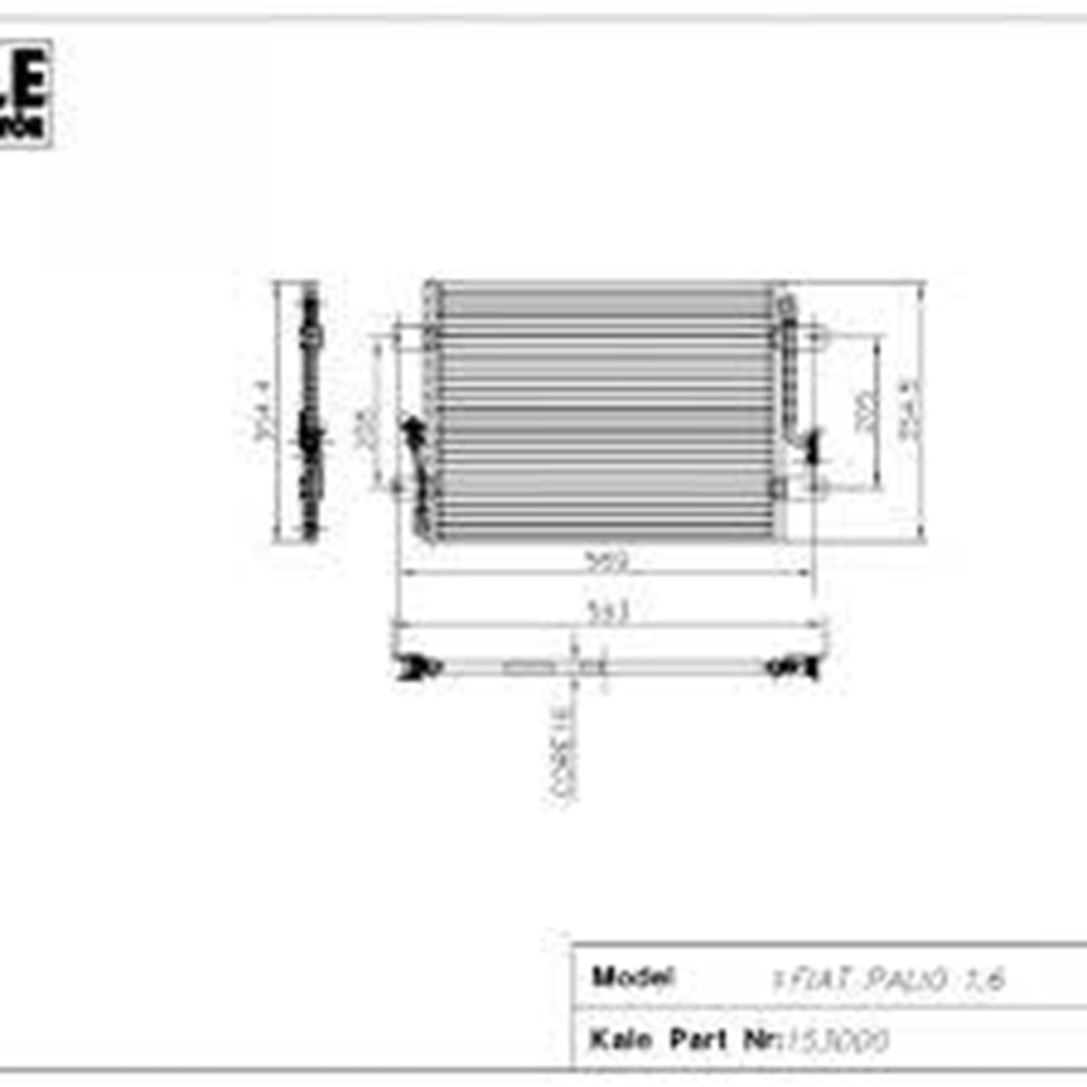 RADYATOR KLIMA FIAT ALBEA 1.2-1.4-1.6 16V 96-09