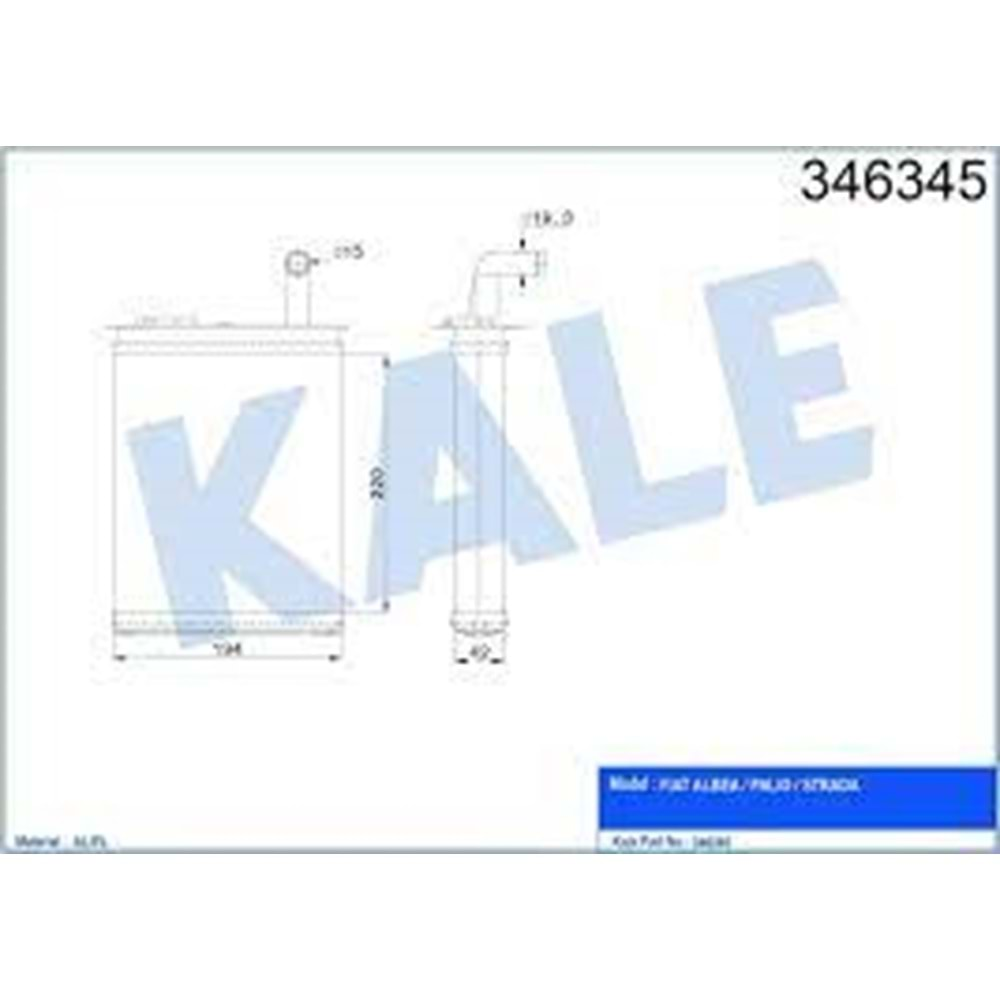 KALORIFER RADYATOR BMC PRO FIAT ALBEA PALIO STRADA