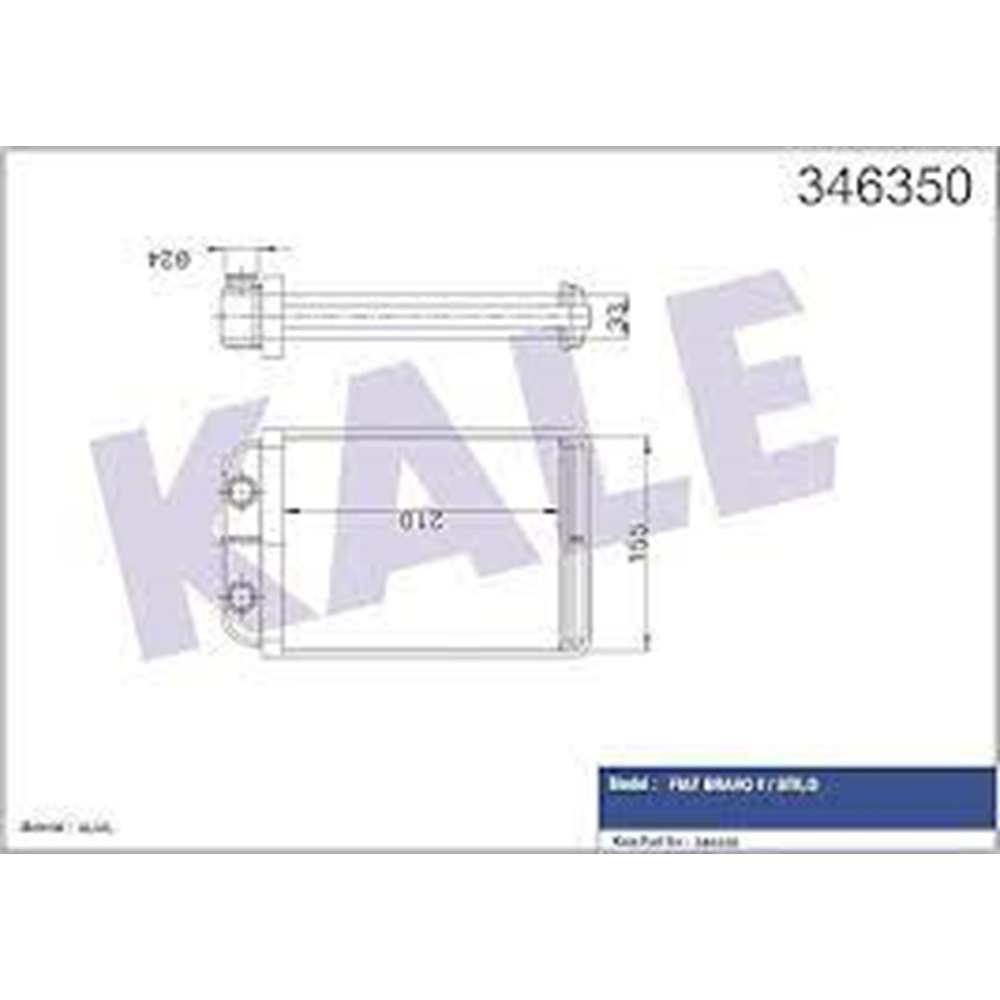 KALORIFER RADYATOR FIAT BRAVO II STILO