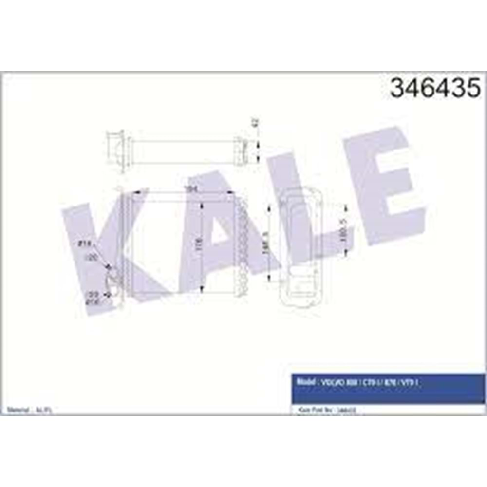 KALORIFER RADYATOR VOLVO 850 C70 I S70 V70