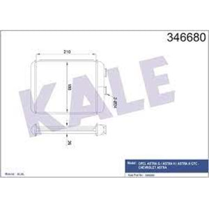 RADYATOR KALORIFER OPEL ASTRA F 93-01