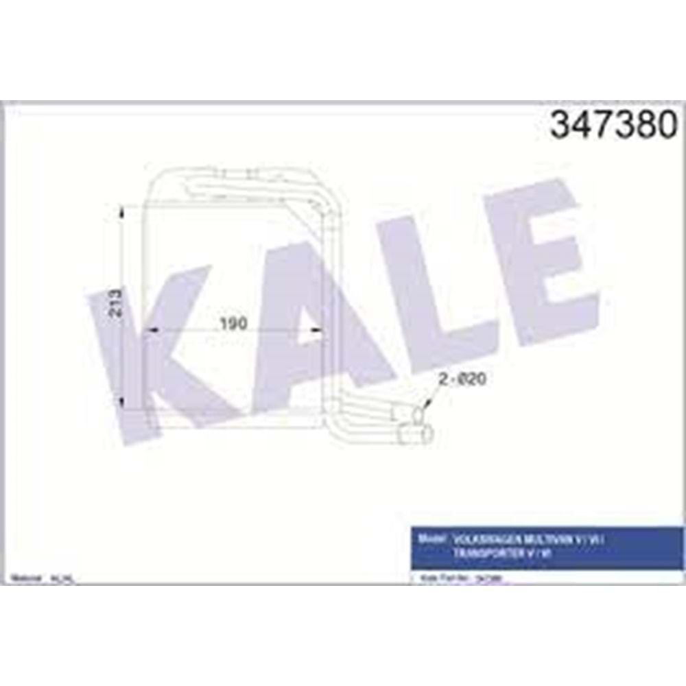 KALORIFER RADYATOR VOLKSWAGEN TRANSPORTER T5-T6