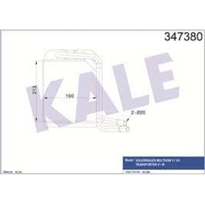 KALORIFER RADYATOR VOLKSWAGEN TRANSPORTER T5-T6