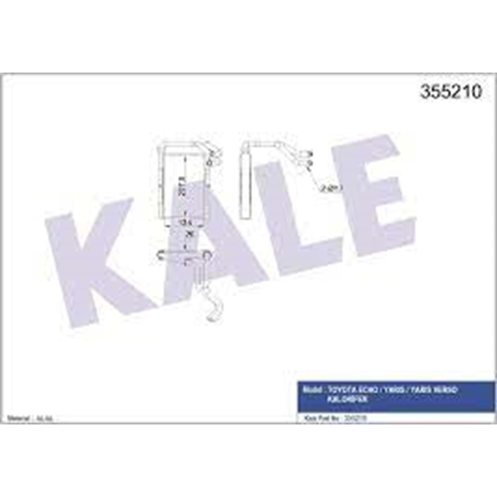 KALORIFER RADYATORU TOYOTA YARIS VERSO 1999-2005