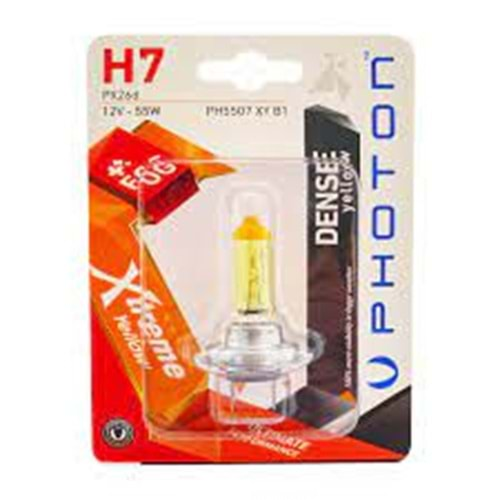 H7 12V 55W XTREME YELLOW (TEKLİ BLISTER)