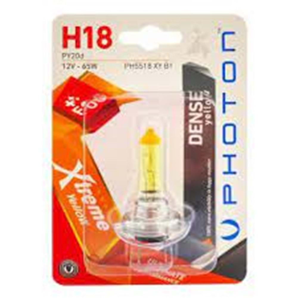 H18 12V 65W XTREME YELLOW (TEKLİ BLISTER)