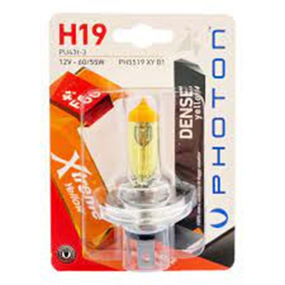 H19 12V 60/55W XTREME YELLOW (TEKLİ BLISTER)