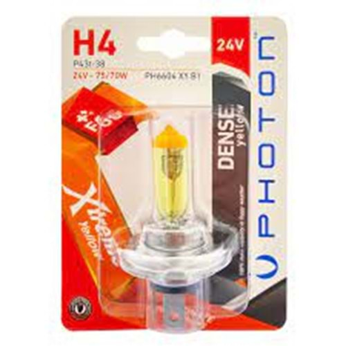 H4 24V 75/70W XTREME YELLOW